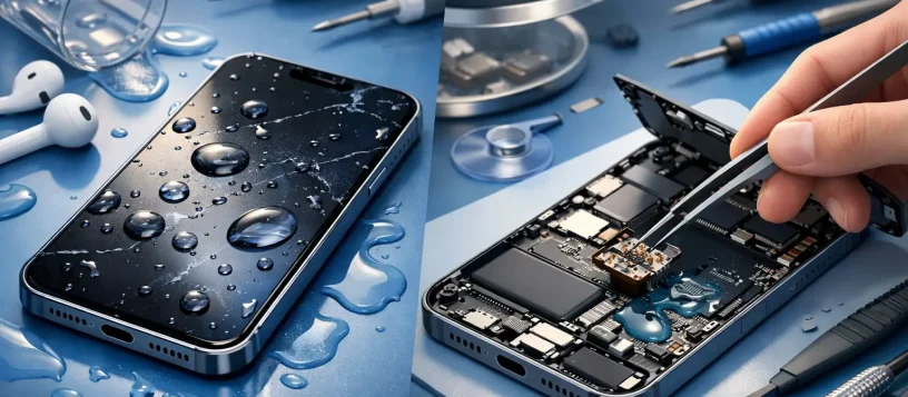 Water-Damaged iPhone Repair Example: What Happens
